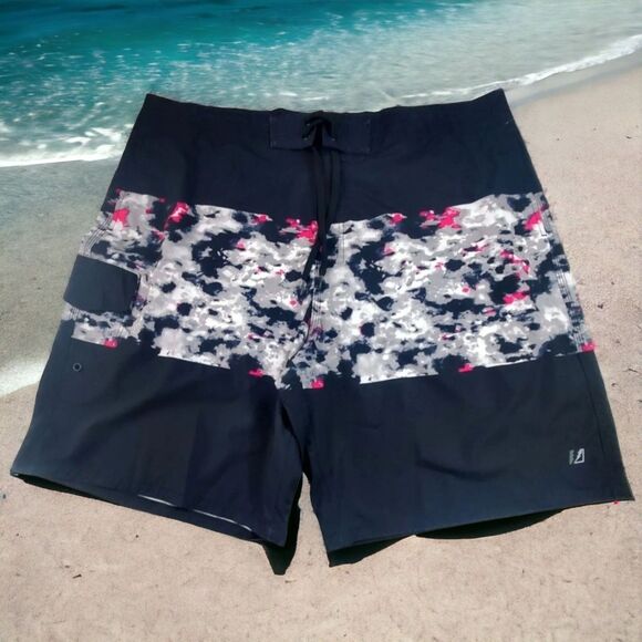 Amplify Board Shorts Mens XXL Black Gray Pink Lightweight Stretch Casual New - Picture 1 of 8